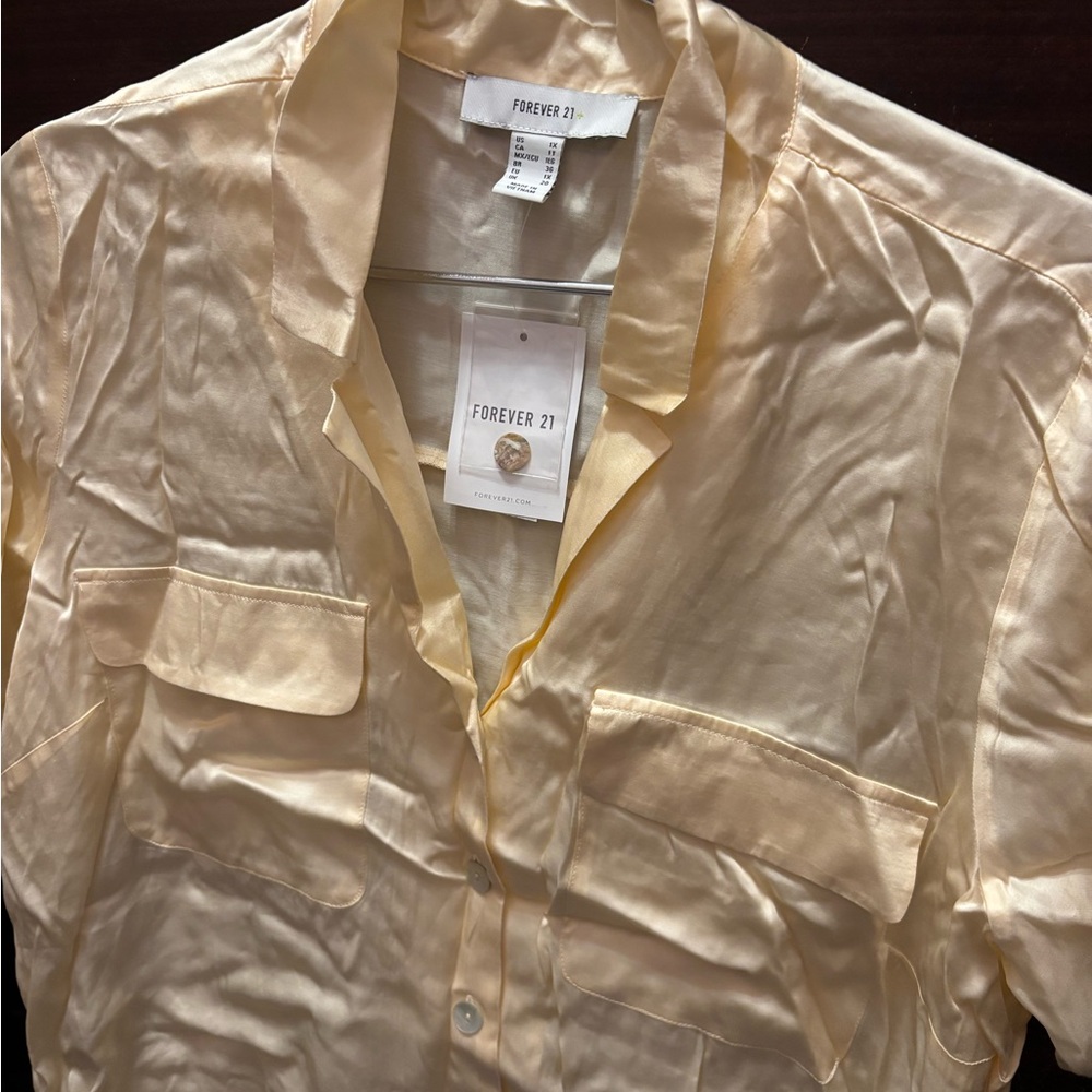 Forever 21 Light Tan Men's Button Down Shirt